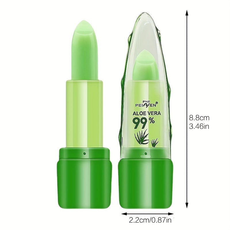 Aloe Vera Lip Balm, Magic Temperature Color Change Lipstick, Hydrating & Moisturizing