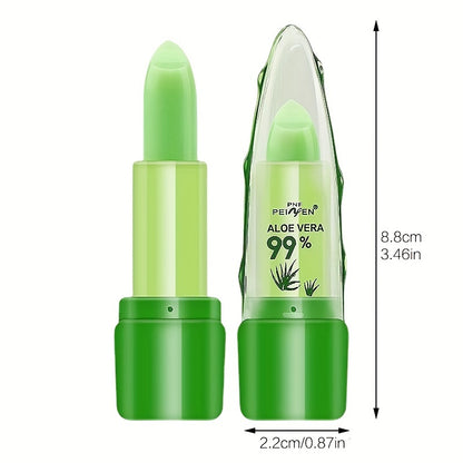 Aloe Vera Lip Balm, Magic Temperature Color Change Lipstick, Hydrating & Moisturizing