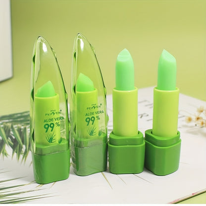 Aloe Vera Lip Balm, Magic Temperature Color Change Lipstick, Hydrating & Moisturizing