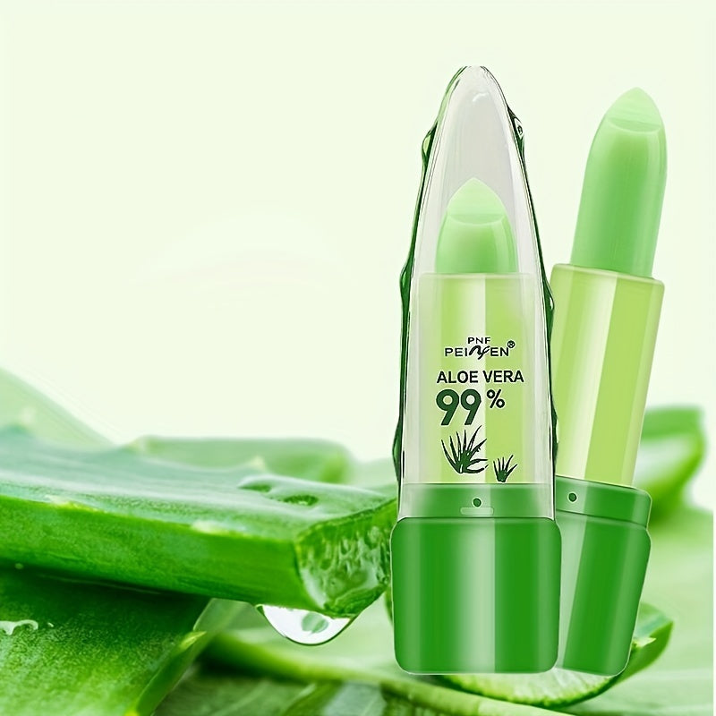 Aloe Vera Lip Balm, Magic Temperature Color Change Lipstick, Hydrating & Moisturizing