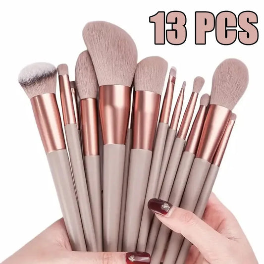 13Pcs Soft Fluffy Makeup Brushes Set for Cosmetics Foundation Blush Powder Eyeshadow Kabuki Blending Makeup Brush Beauty Tool