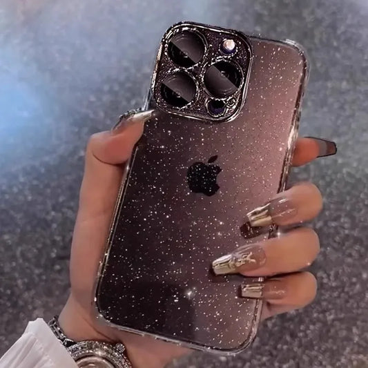 Luxury Transparent Bling Glitter Plating Phone Case